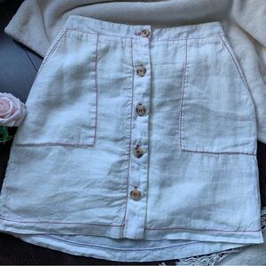 Anthropologie Amadi Linen Skirt